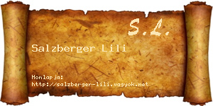 Salzberger Lili névjegykártya