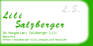 lili salzberger business card